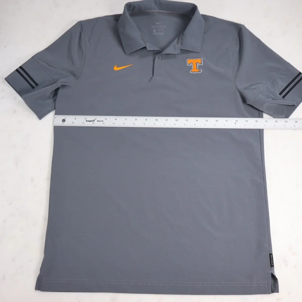Nike Dri-FIT Tennessee Volunteers Mens Polo Shirt Grey Orange Size Medium